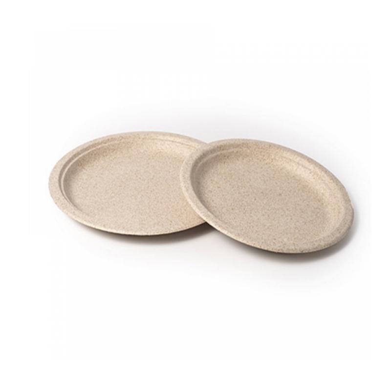 PLATO PULPA DE TRIGO NATURAL 23 CM