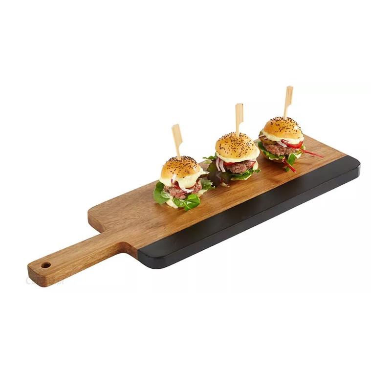 TABLA DE SERVIR MADERA CON PIZARRA 42X18 CMMAIS