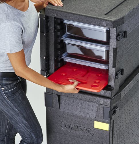 contenedor carga frontal cubetas cambro hostel jiel